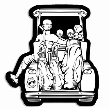 Dad & Kids Golf Cart Sticker
